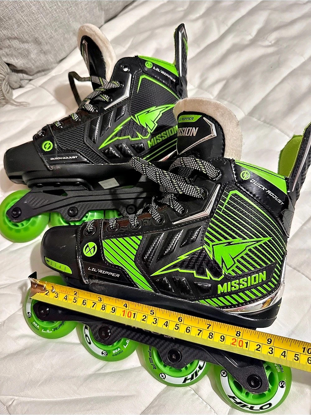 Mission Lil Ripper Adjustable Inline Skates Black & Green - Picture 6 of 7